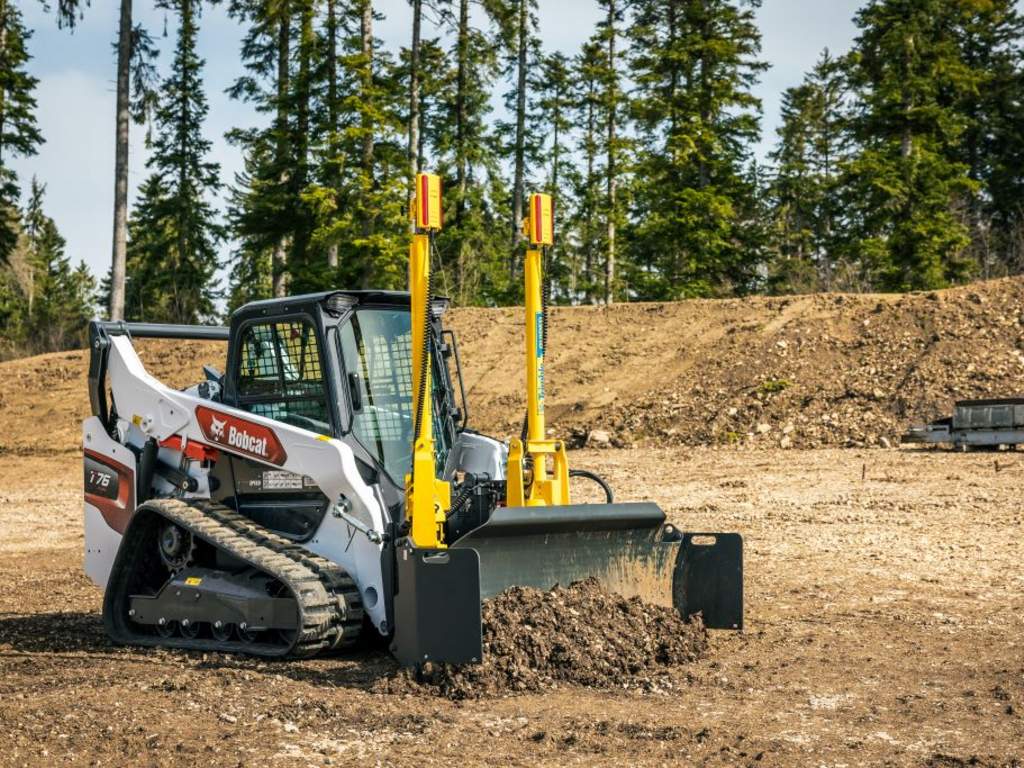 Bobcat 6-Wege-Schild mit Trimble Earthworks Laser-Konfiguration