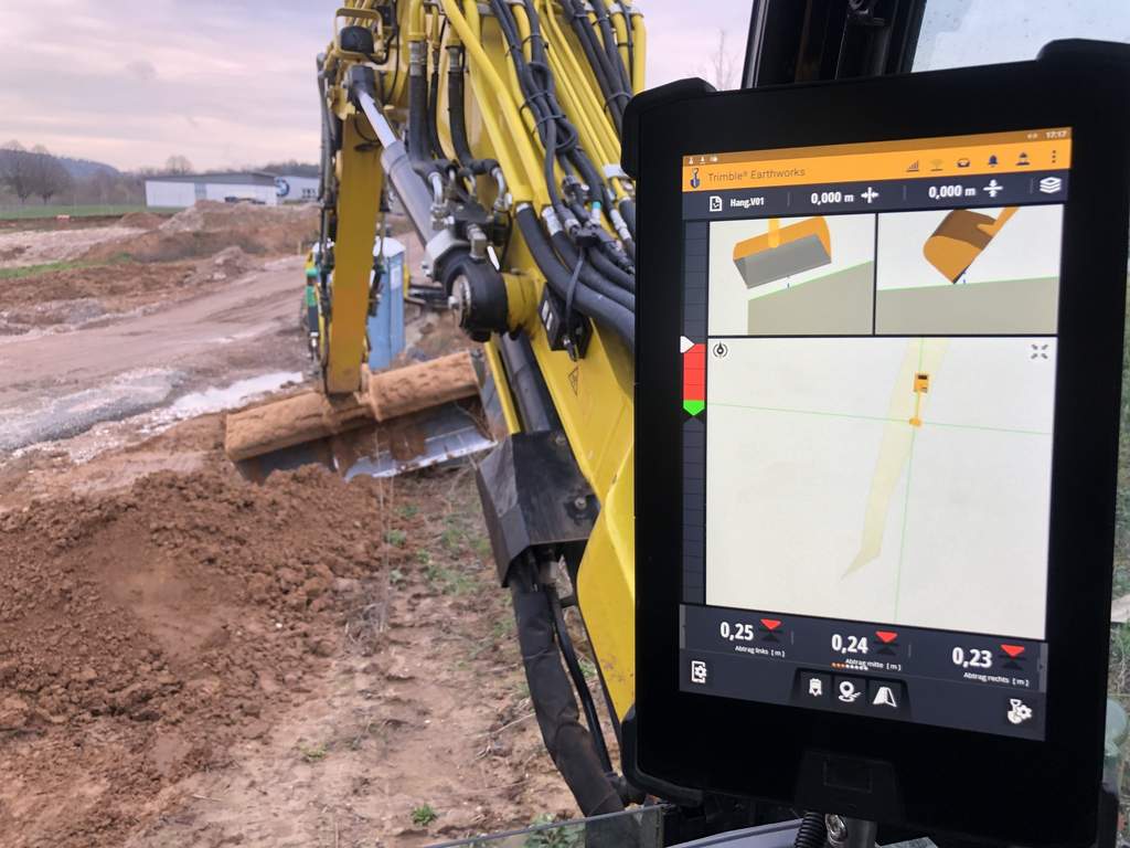 Komplexe Geländeform mit Trimble Earthworks